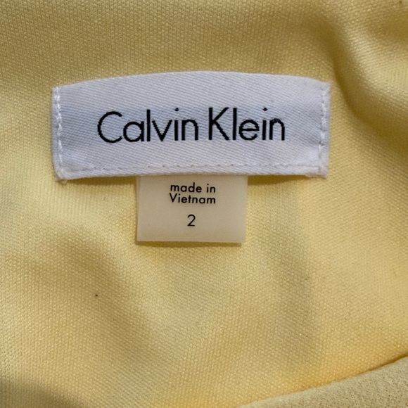 Calvin Klein Yellow Long Sleeve Dress - Picture 2 of 2